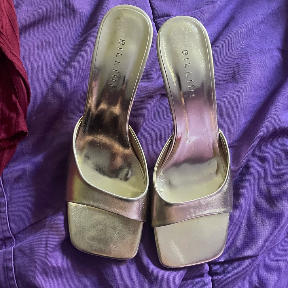 Billini Metallic Gold Heels
